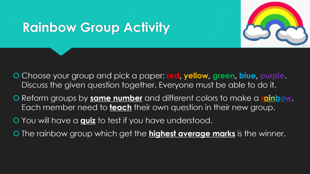 Rainbow group work